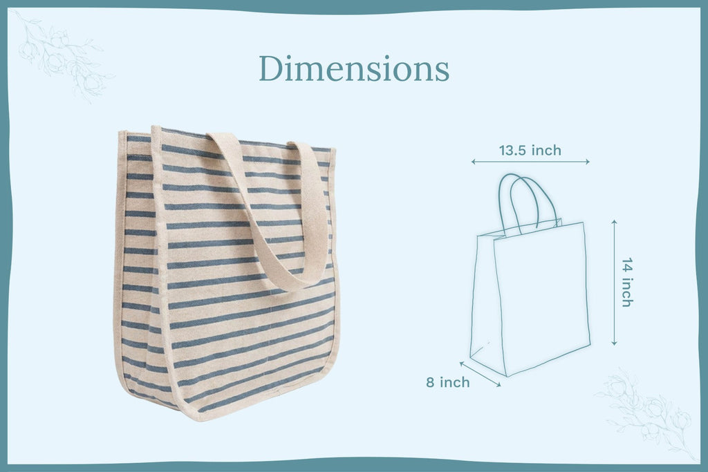 Canvas Grocery Tote Bags with Compartments