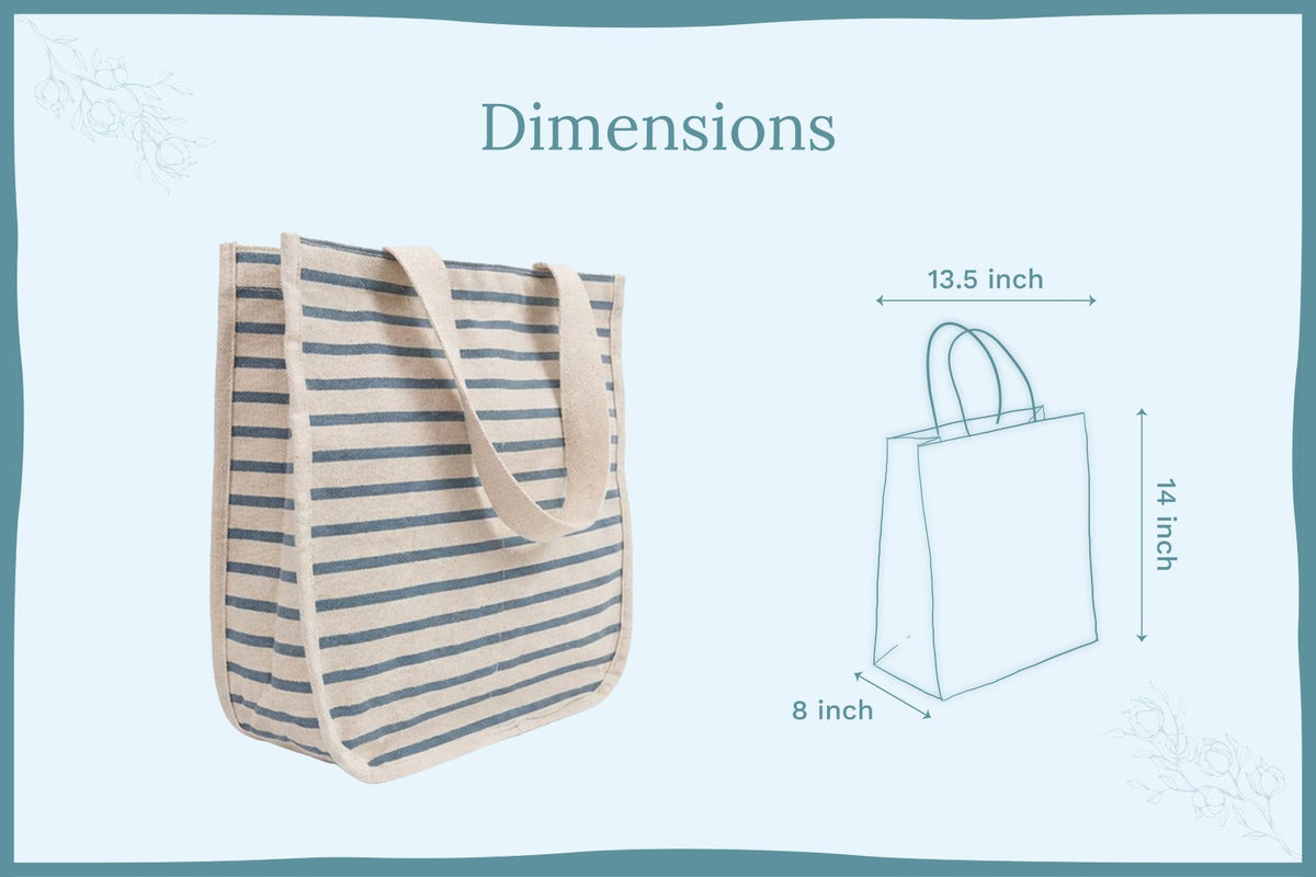 Canvas Grocery Tote Bags with Compartments