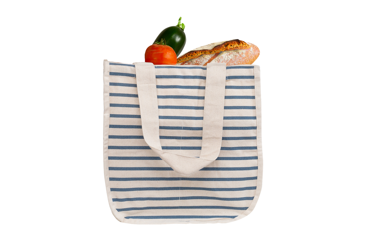 Canvas Grocery Tote Bags with Compartments