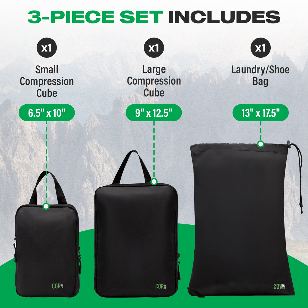Compression Packing Cubes for Organized Travel